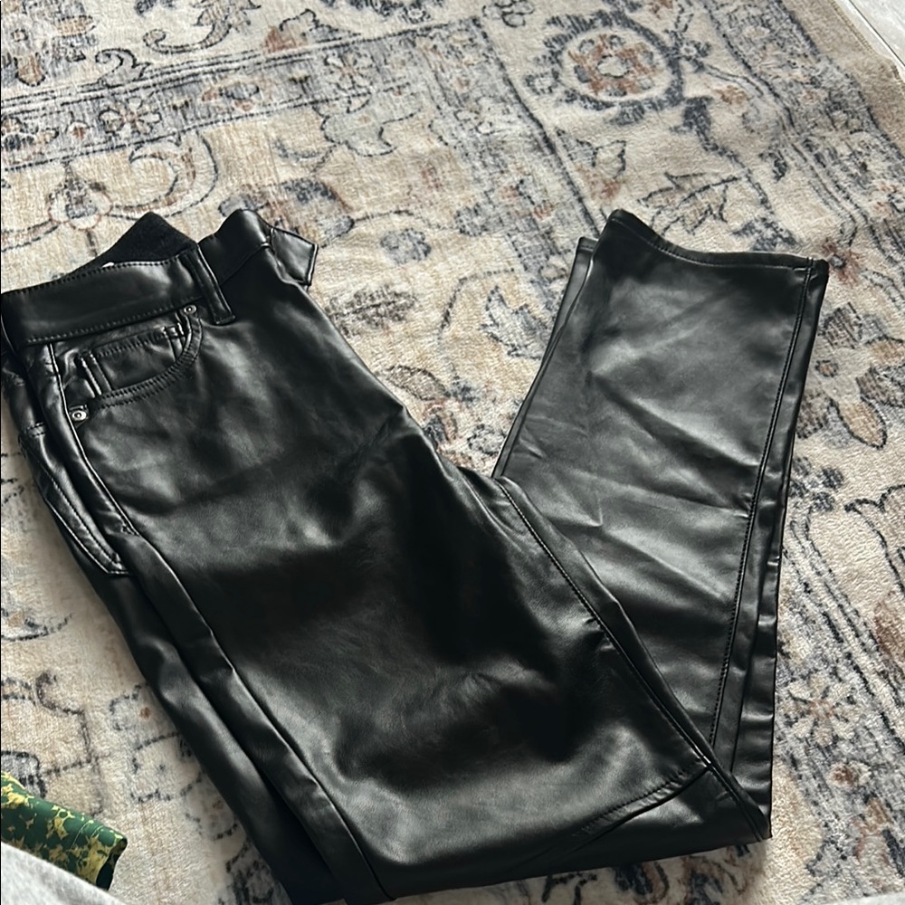 Great condition worn once Sleek Black Faux Leather Pants